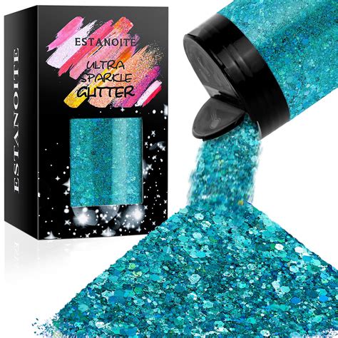 Holographic Chunky Glitter 160g564oz Glitter For Epoxy Resin Iridescent Chunky