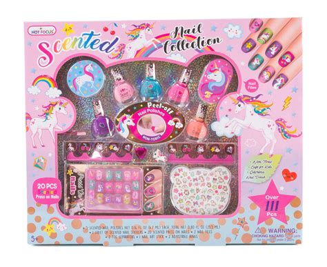 Amazon Hot Focus Unicorn Nail Art Gift Set Piece Scented Girls Nail Kit Includes