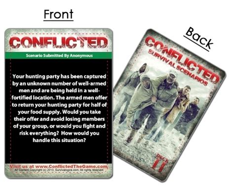 Conflicted The Game The Survival Card Game