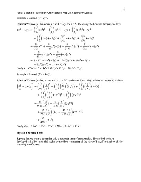 The Binomial Theorem Pdf