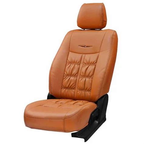 Nappa Grande Art Leather Car Seat Cover Tan For Mahindra Scorpio Car