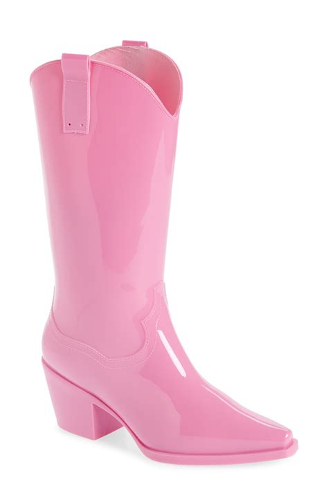 Jeffrey Campbell Thundrstrm Western Rain Boot In Pink Lyst