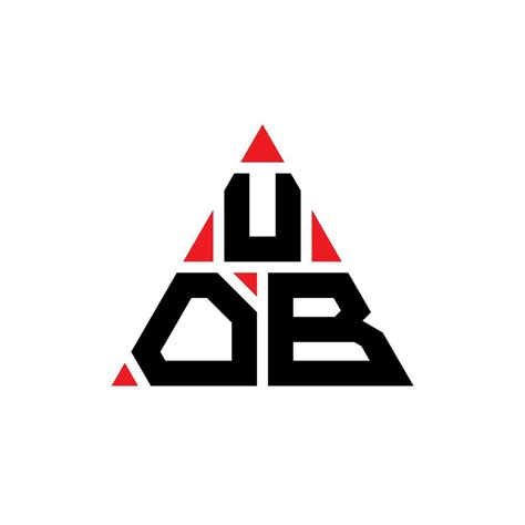 UOB triangle letter logo design with triangle shape. UOB triangle logo ...