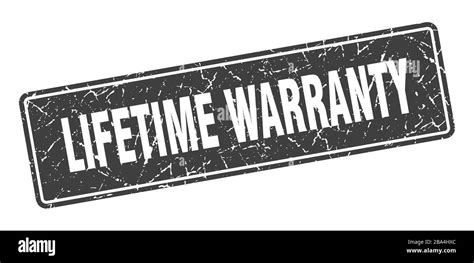 Lifetime Warranty Stamp Lifetime Warranty Vintage Gray Label Sign