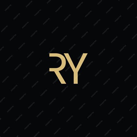 El Logotipo De Las Letras Del Alfabeto Ry R Y El Monograma Y Vector Premium