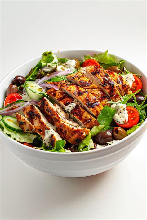 Delicious Greek Chicken Salad With Tzatziki Dressing Perfect For Keto Dieters