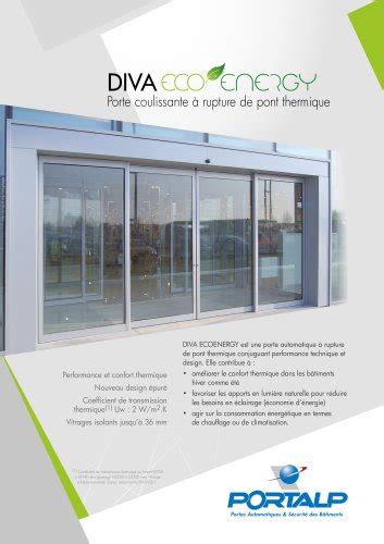 Portalp Portes Automatiques Diva L Portalp Catalogue Pdf