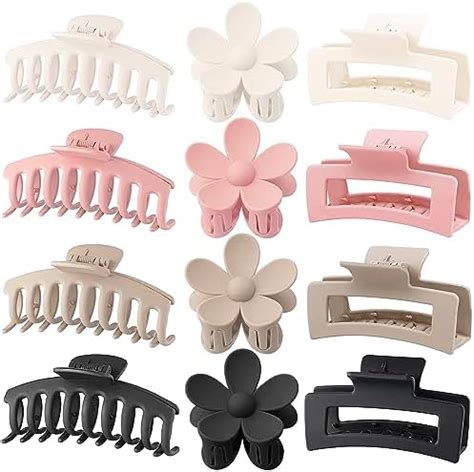 Amazon Large Hair Claw Clips Pack Flower Hair Clips Big Claw