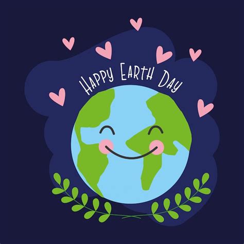 Premium Vector Happy Earth Day Card