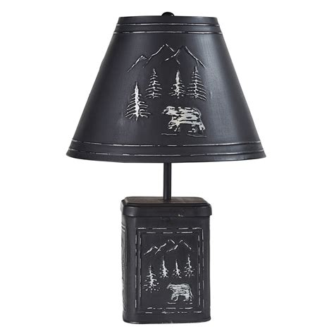 black bear lamp  shade allysons place primitive home decor