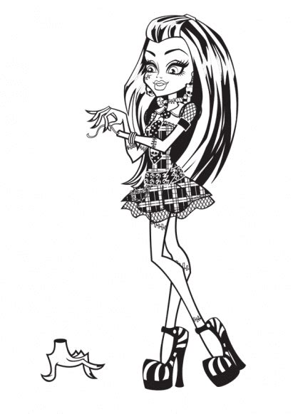 Monster High Frankie Stein Coloring Page 10