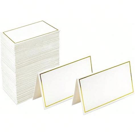 Place Cards With Gold Foil Border Paper Name Place Cards For Table