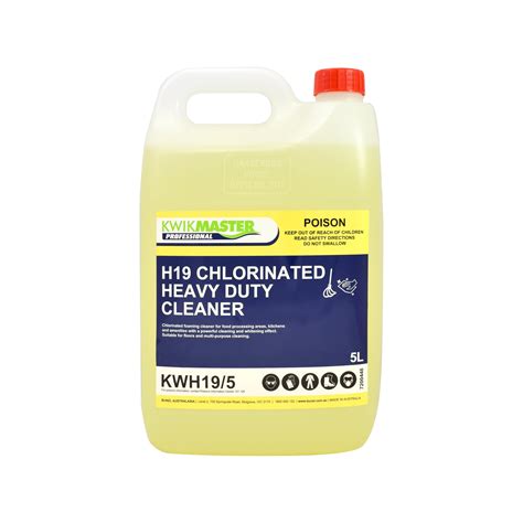 Kwikmaster H19 Chlorinated Heavy Duty Cleaner 5l Medshop Australia