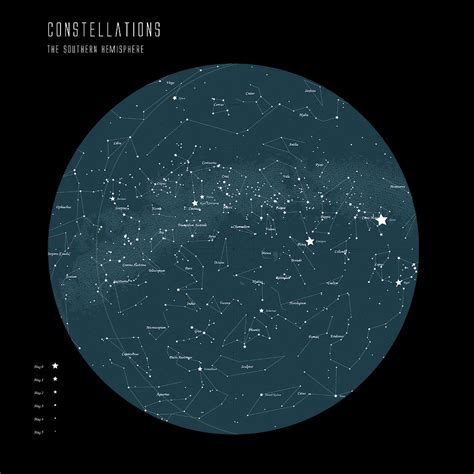 Constellations Southern Hemisphere Mixed Media by Gina Dsgn - Pixels