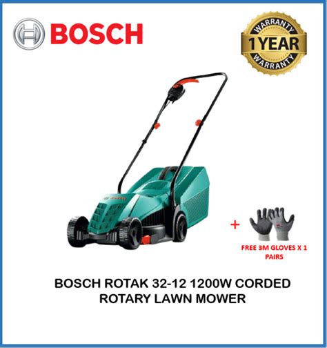 BOSCH ROTAK 32 12 1200W CORDED ROTARY LAWN MOWER 0 600 8A6 078 Lazada