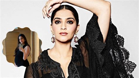 Sonam Kapoor flaunts her growing baby bump in figure-hugging midi dress ...