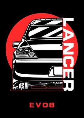 Mitsubishi Lancer Evo Poster By Faissal Thomas Displate