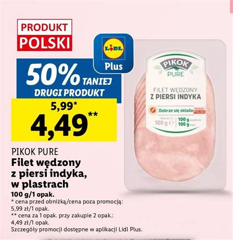 Filet wędzony z piersi indyka Pikok pure cena promocje opinie