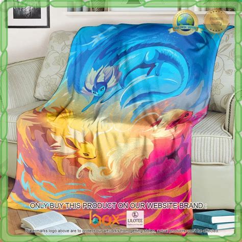 Hot Fleece Blanket Eevee Evolution Illustration Custom Pokemon Boxbox Branding Luxury T Shirts