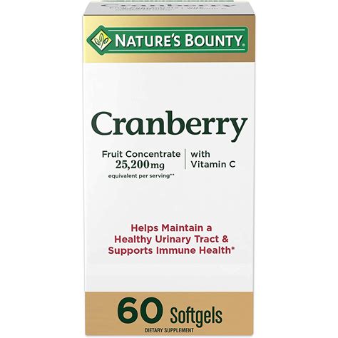 Nature S Bounty Triple Strength Cranberry With Vitamin C 60 Softgels