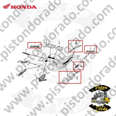 Kit De Stickers Delantero Y Posterior De Motocicleta Cb190r Repsol V1