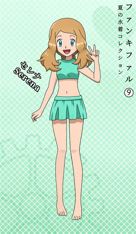 Comm Pokemon Trainer Serena Pink One Piece Swim By Fankifalu On Deviantart