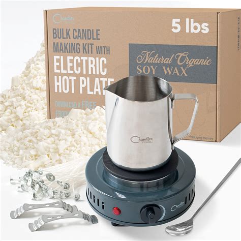 Diy Candle Making Kit With Wax Melter Electronic Hot Plate Candle