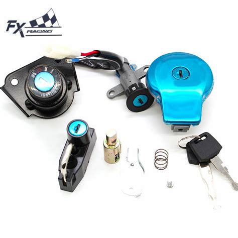 V Motorcycle Ignition Switch Gas Cap Fuel Tank Cover Seat Lock Key