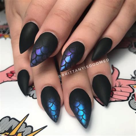 Omg These Are Soooo Pretty 🖤🖤🖤 Mermaid Nails Dark Mermaid Mermaid