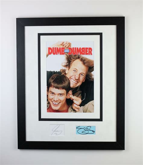 Dumb Dumber Autographed Framed Poster Photo Jim Carrey Jeff Daniels