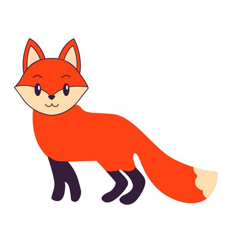 Cute Orange Fox Vector Design Design Shop By Aquadigitizing