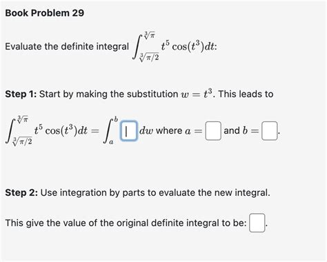 Solved Book Problem 29evaluate The Definite Integral