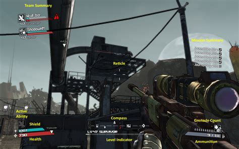 User Interface Borderlands Wiki Walkthroughs Weapons Classes