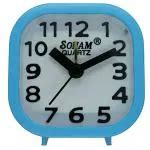 Buy Sonam Light Blue Square Plastic Analog Alarm Clock For Bedroom