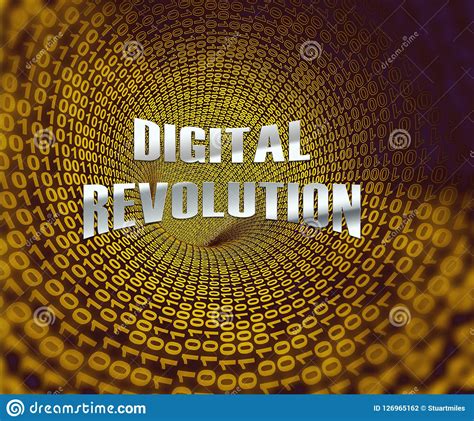 Digital Revolution Concept Futuristic Industry 3d Rendering Stock