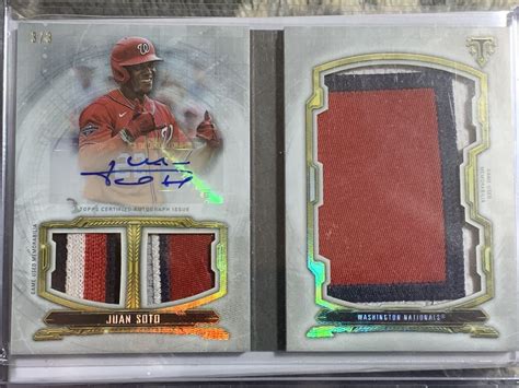 Juan Soto Triple Threads Booklet Jumbo Patch Auto Topps