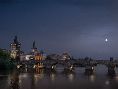 The Charles Bridge over the River · Free Stock Photo