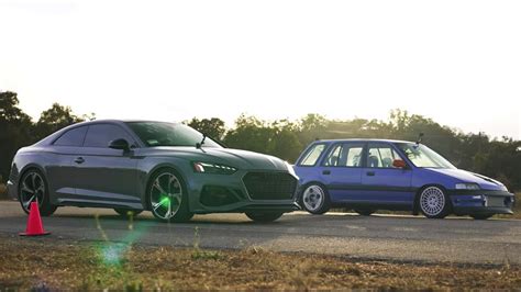 834 Hp Honda Civic Wagon Vs Inventory Audi Rs5 Drag Proves Energy Is Not Every Thing Car Fix Guru