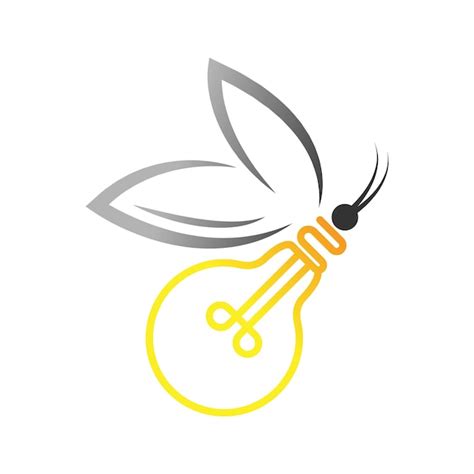 Premium Vector | Firefly fireflies logo design illustration