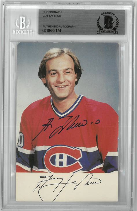 Lot Detail - Guy Lafleur Autographed Postcard