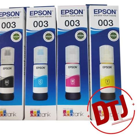 Jual Tinta Epson Black Cyan Magenta Yellow Original Biru