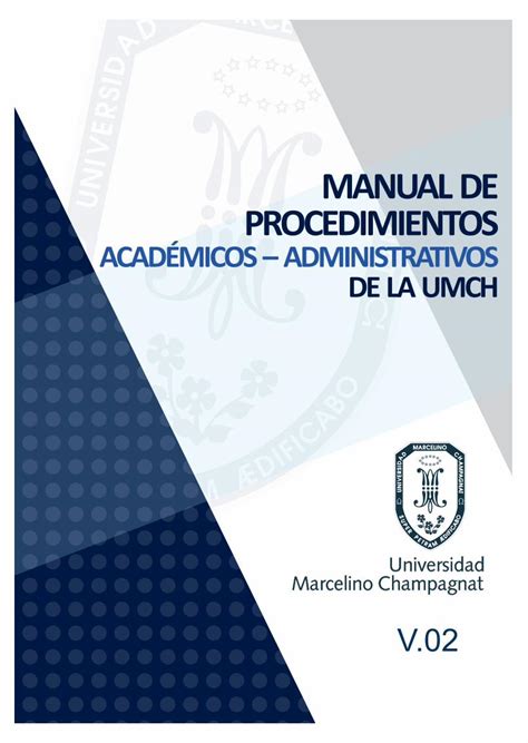 Pdf Manual De Procedimientos Acad Micos Administrativos De Umch