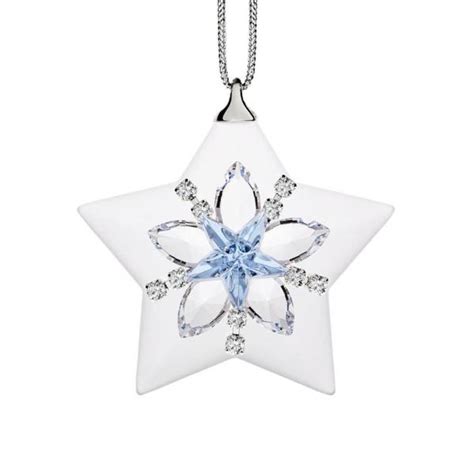 Preciosa Crystal Frosted Star Christmas Tree Ornament