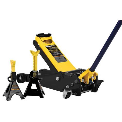 Omega 25 Ton Magic Lift Service Jack With 3 Ton Stands 25055