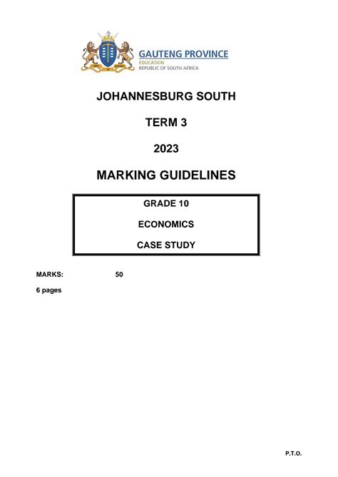 Solution Gr Econ Case Study Marking Guidelines Studypool