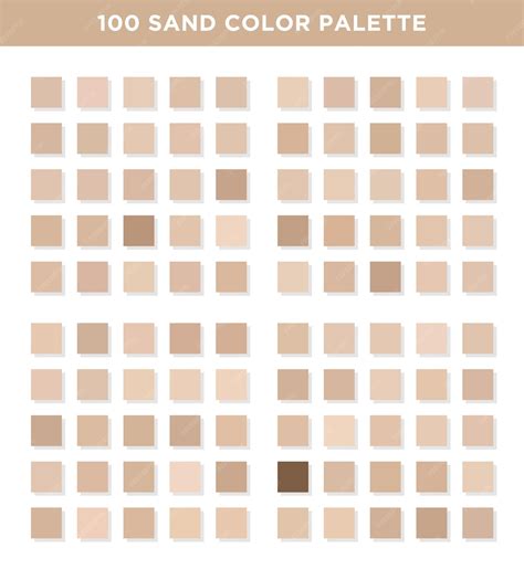 Premium Vector 100 Sand Color Palette Or Color Scheme