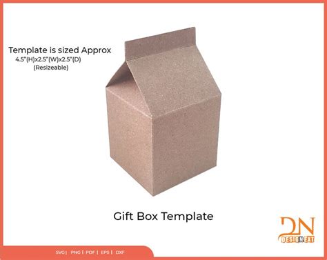 T Box Svg Box Svg Square Box Svg T Box Template Box Dieline