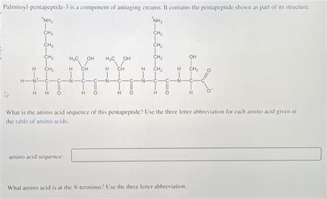 Solved Palmitoyl Pentapeptide 3 Is A Component Of Antiaging