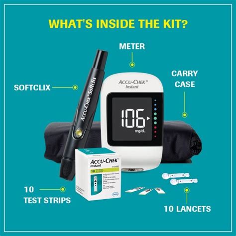 Accu Chek Instant Wireless Blood Glucometer With Free 10 Test Strips