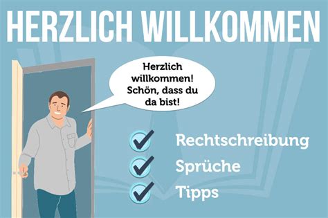 Herzlich willkommen: Groß oder klein im Text und Schild?